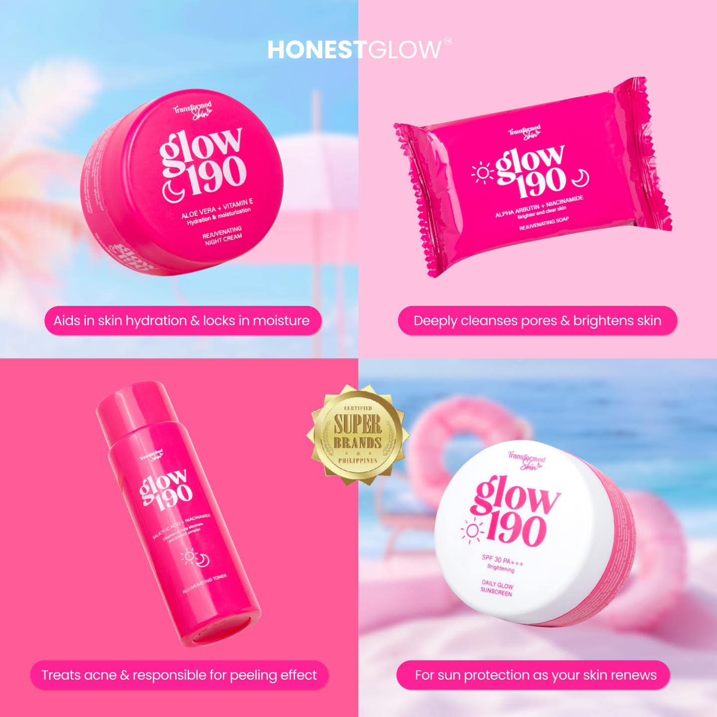 HonestGlow 190 Transformed Skin Rejuvenating Set