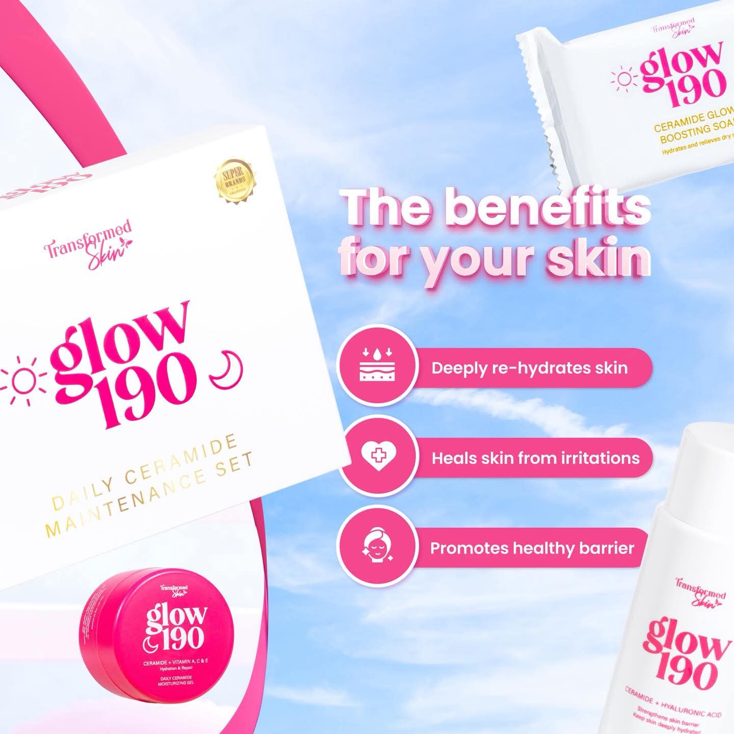 HonestGlow 190 Transformed Skin Daily Ceramide Maintenance Set