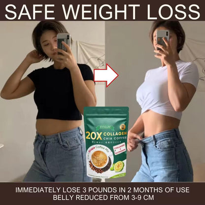 FITGUM 20X Collagen Chia Coffee