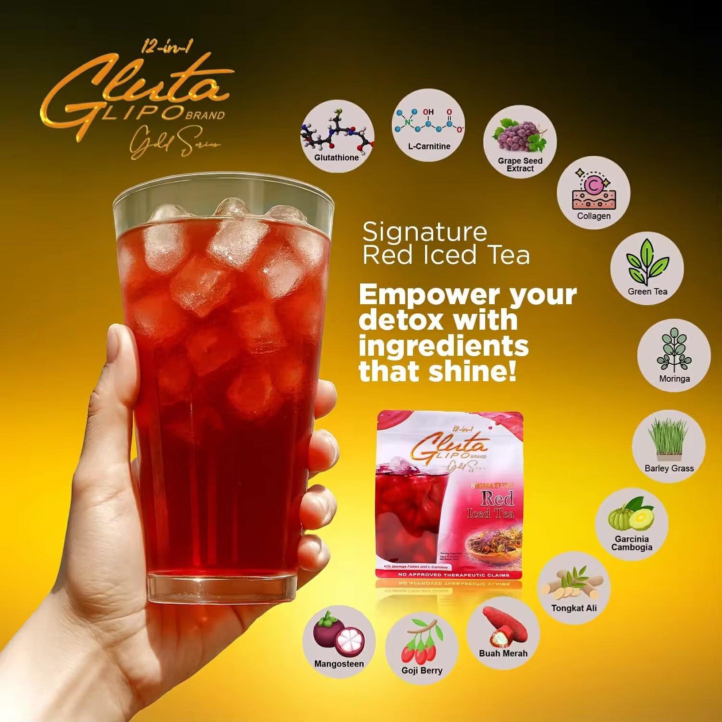GlutaLipo Red Iced Tea