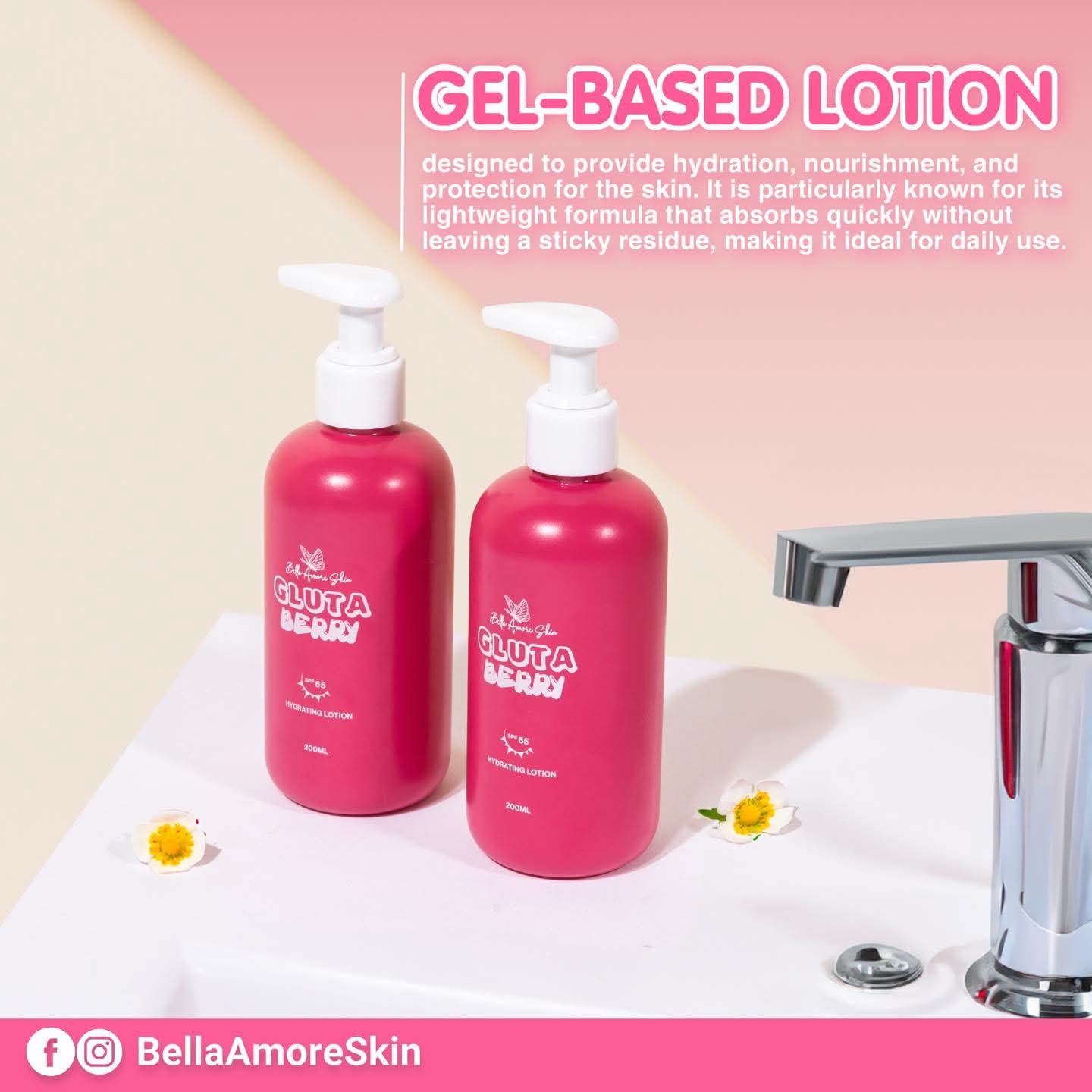 Bella Amore Skin Gluta Berry Hydrating Lotion SPF65 200ml