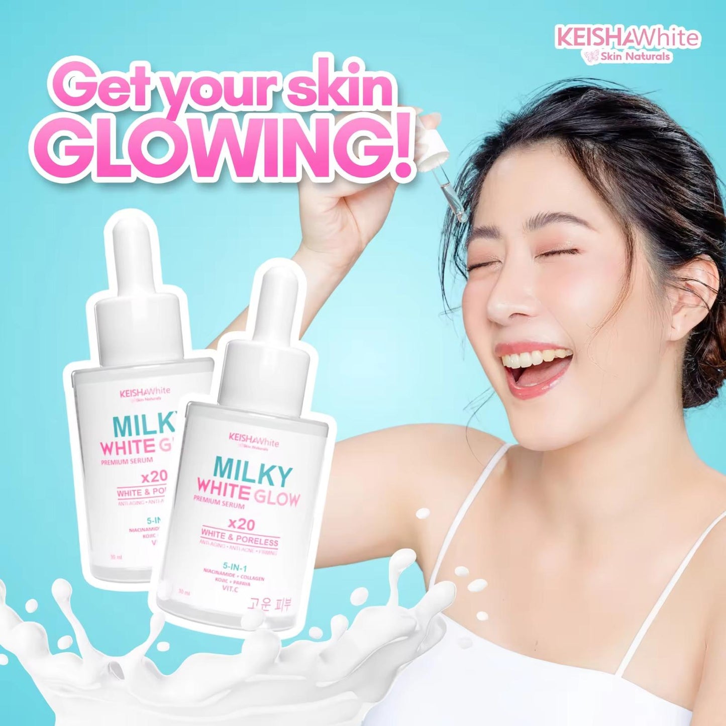 Keisha White Milky White Glow Premium Serum 30ml
