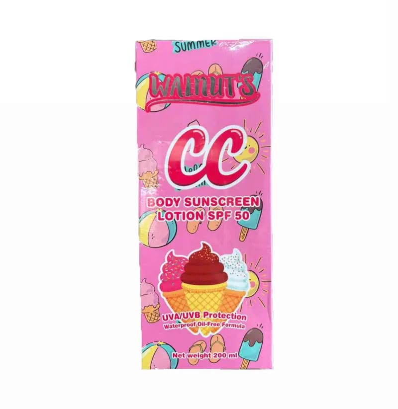 Walnut's CC Body Sunscreen Lotion SPF50 200ml