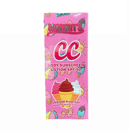 Walnut's CC Body Sunscreen Lotion SPF50 200ml