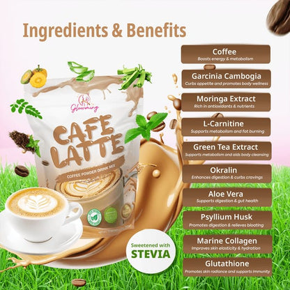 Glowming Cafe Latte Coffee Powder Drink Mix