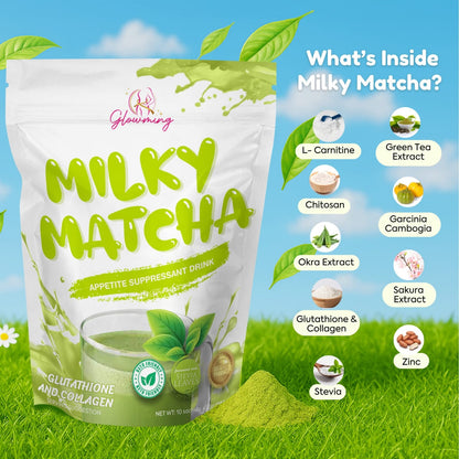Glowming Milky Matcha Powder Drink Mix