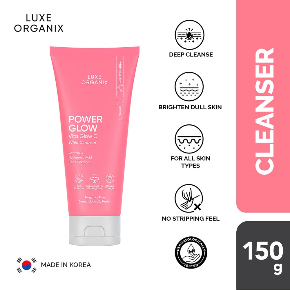 Luxe Organix Power Glow Creamy Whip Cleanser 150ml
