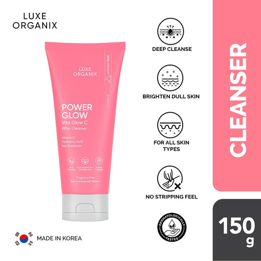 Luxe Organix Power Glow Creamy Whip Cleanser 150ml