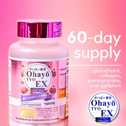 OHAYO TYO EX Lumine White Glutathione 700mg (60 Capsules)