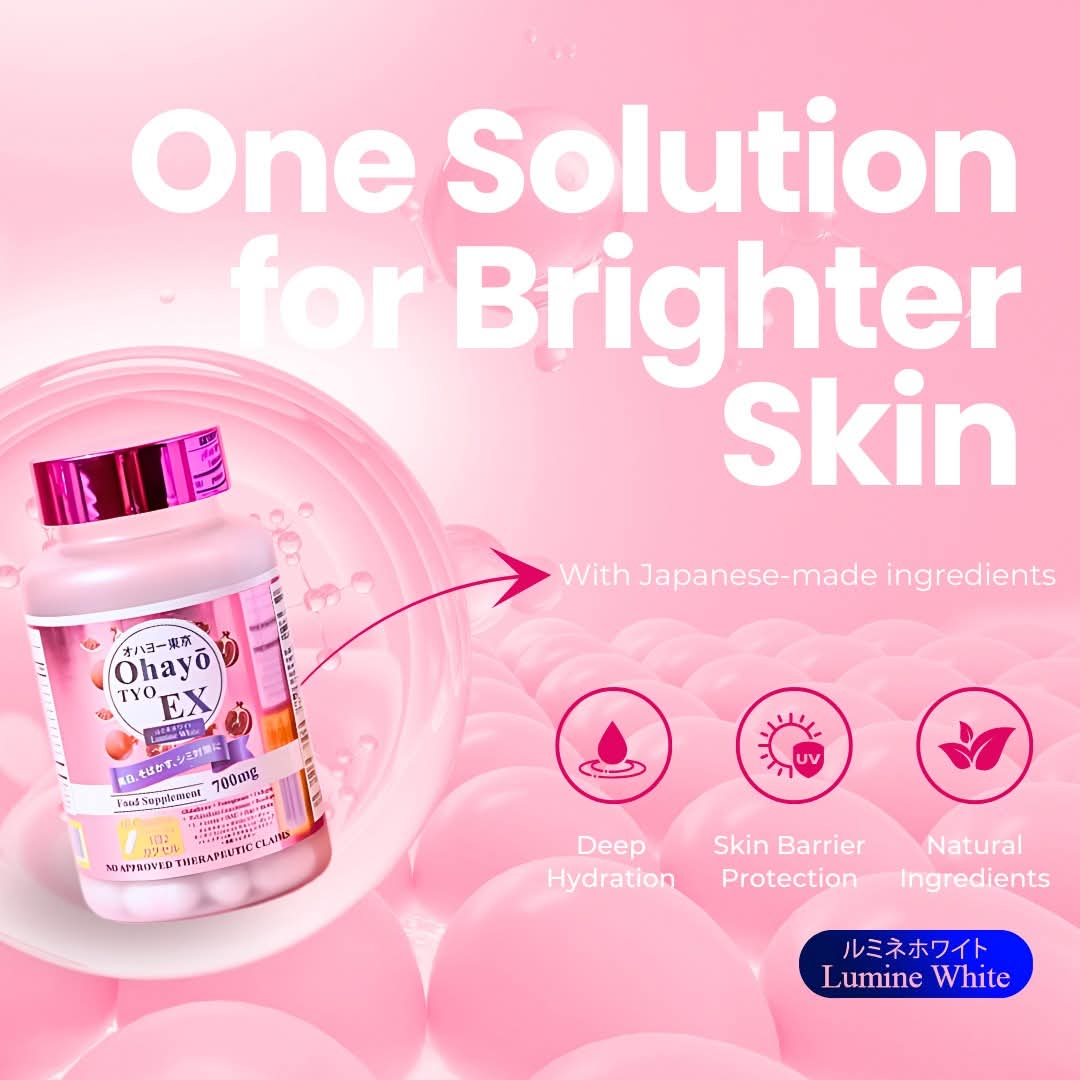 OHAYO TYO EX Lumine White Glutathione 700mg (60 Capsules)