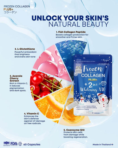 Frozen Collagen Plus+ 2in1 Whitening x10 (60 capsules)
