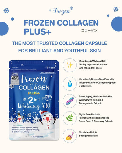 Frozen Collagen Plus+ 2in1 Whitening x10 (60 capsules)