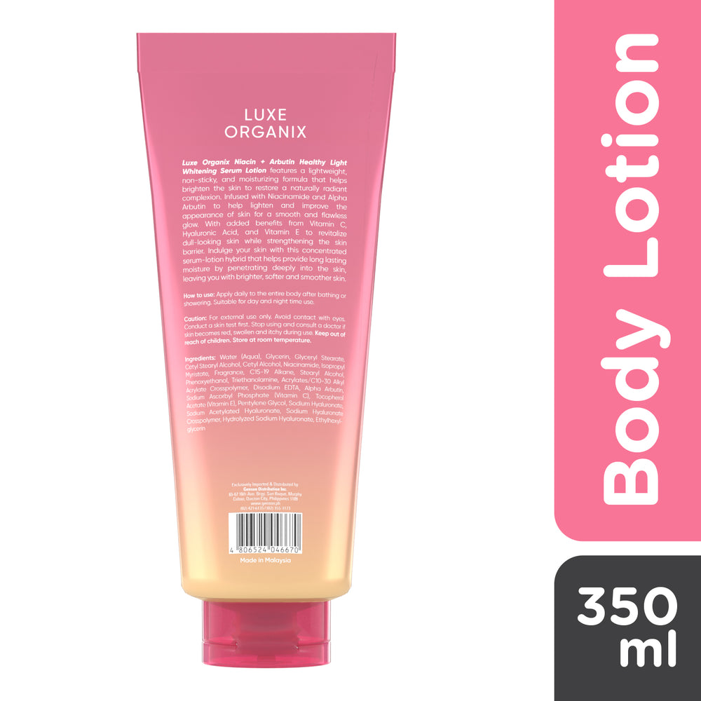 Luxe Organix Niacinamide + Alpha Arbutin Whitening Serum Lotion 350ml