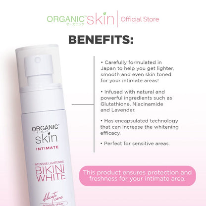 Organic Skin Japan Intensive Lightening Bikini White Intimate Spray 60ml