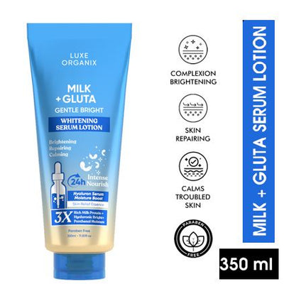 Luxe Organix Milk + Gluta Whitening Serum Lotion 350ml